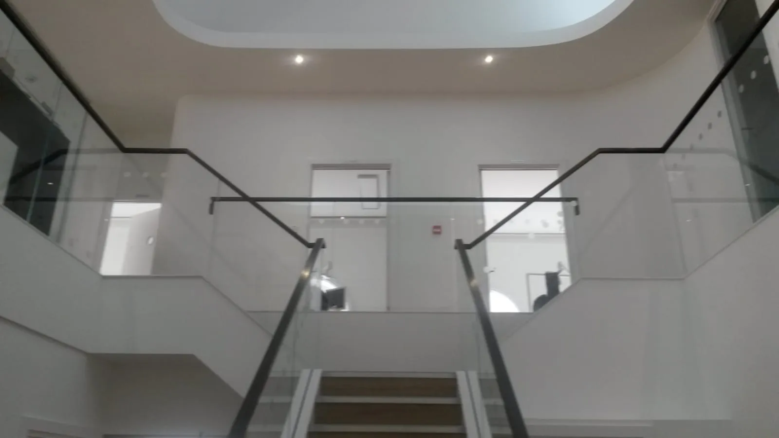Glass office partitioning installed by CMD Ceilings Ltd