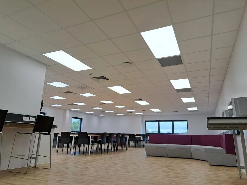 Ceiling and lighting in the Royal Veterinary College facility North Mymms by CMD Ceilings Ltd