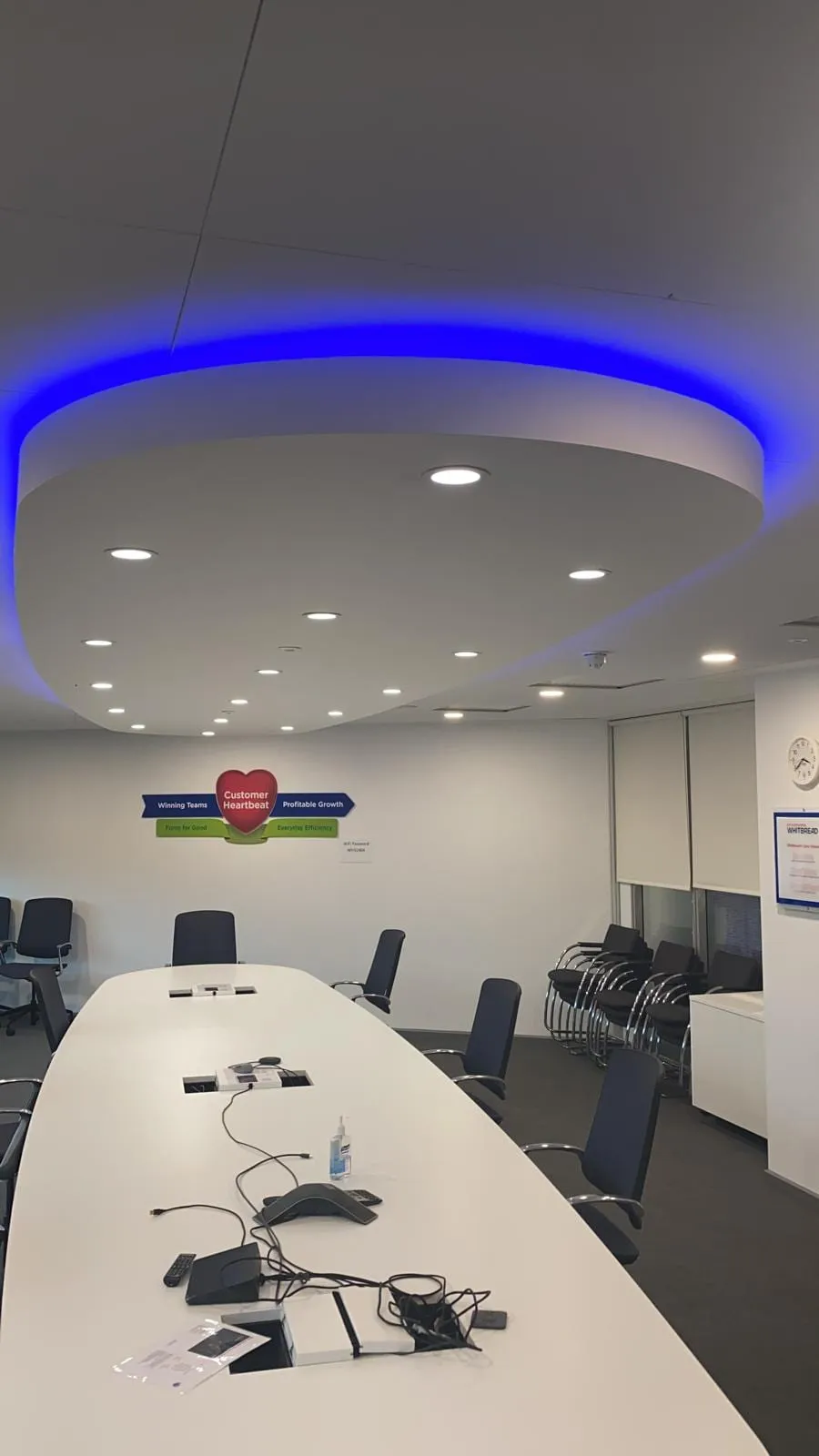 Whitbread head office meeting room ceiling by CMD Ceilings Ltd